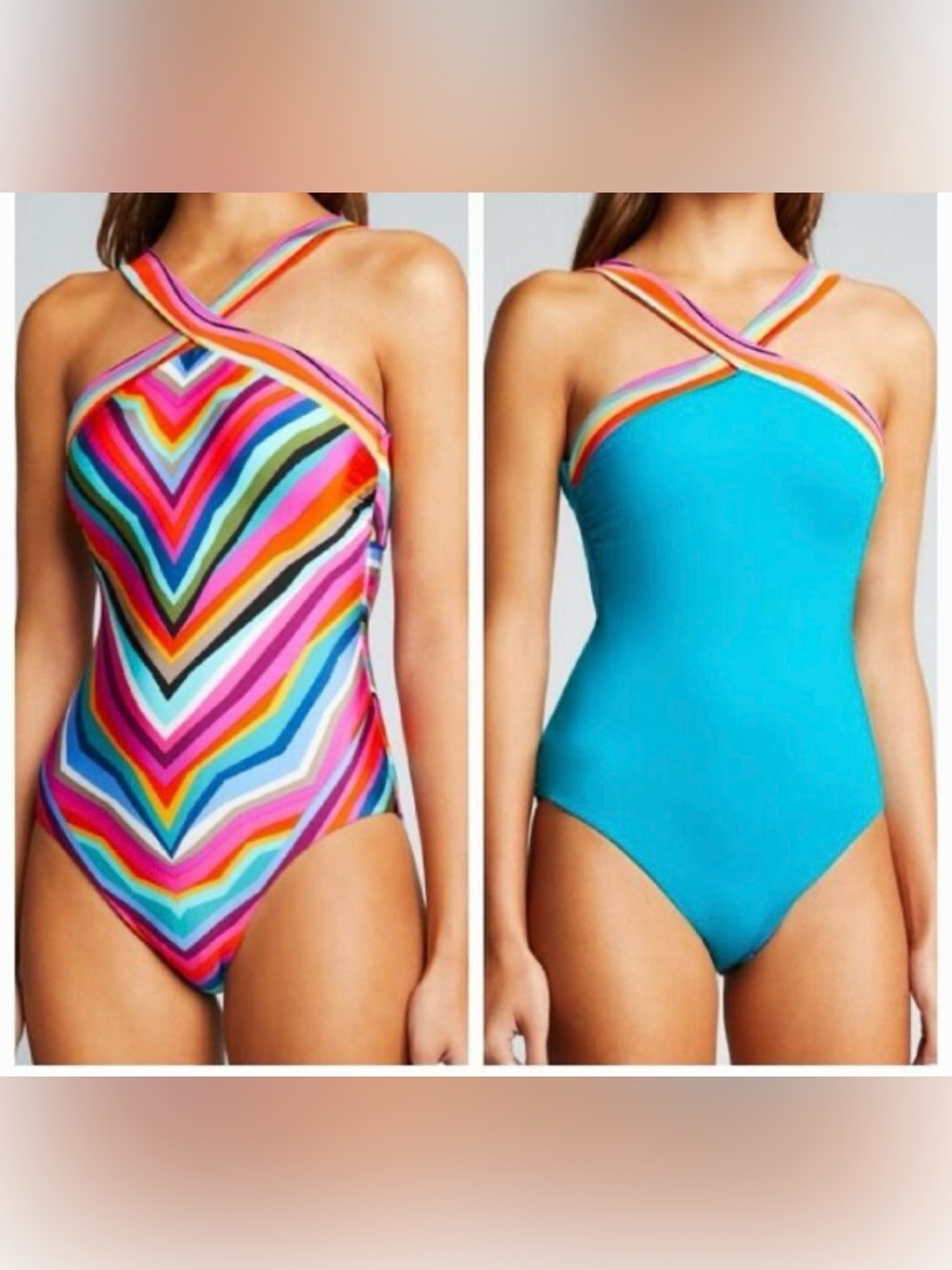 Trina Turk Women's Louvre Reversible High Neck One Piece